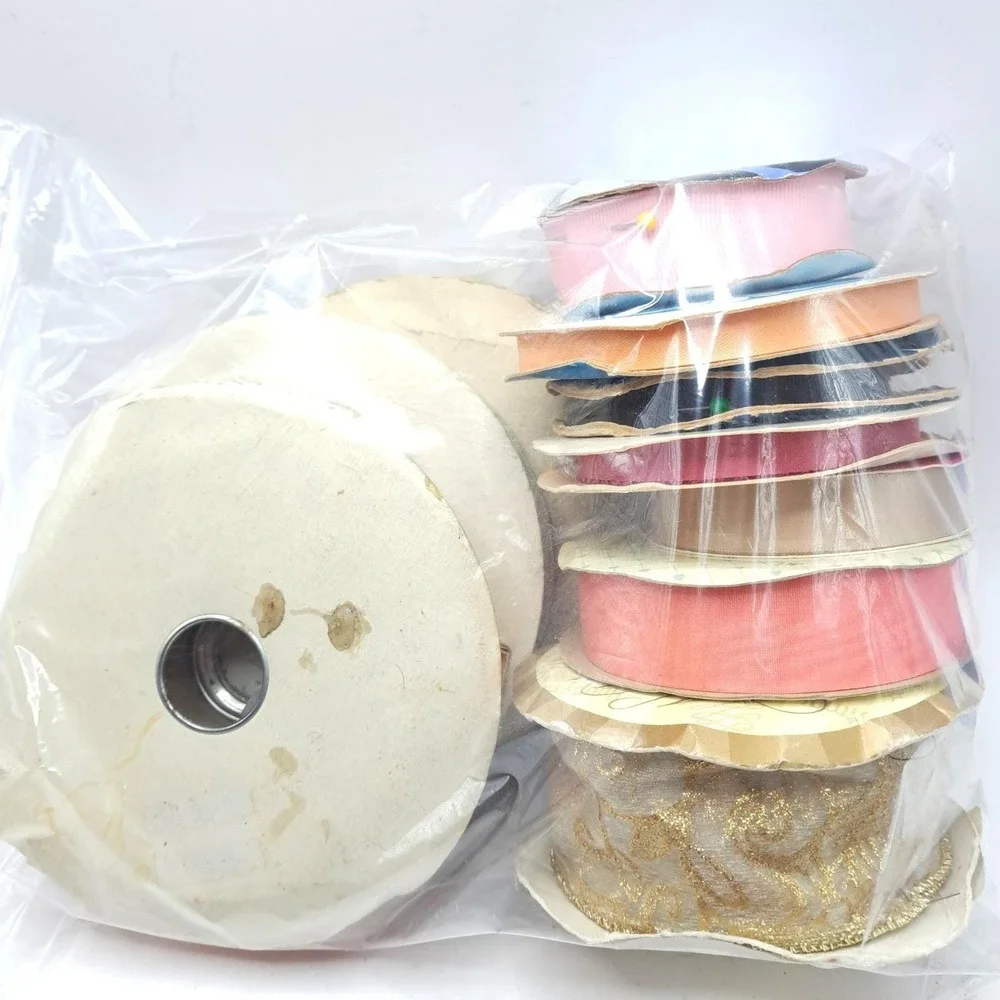 Vintage Ribbon Lot 10 Rolls 1lb 12oz Satin Grosgrain Lace‎ Craft Supply Destash